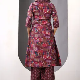 Charukriti Women Printed Regular Kurta with Palazzos image 3