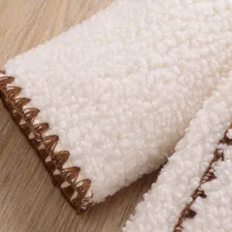 Mark & Mia Full Sleeves Front Open Winter Fur Jacket with Collar - White image 5