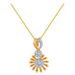 P.C. Chandra Jewellers 18 kt Gold & Diamond Pendant without Chain-picture-27