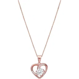 GIVA 92.5 Sterling Silver Swirl Heart Pendant with Link Chain for Women image 4