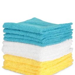 Bianca D'ross Multicolor Cotton 380 GSM Face Cloths - Set of 12-picture-48