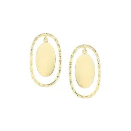 Priyaasi Gold Oval Drop Earring image 2