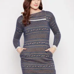Duke Navy Printed Sweater-image-5