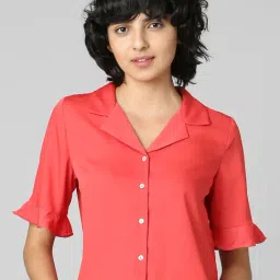 Only Red Cotton Regular Fit Shirt-image-95