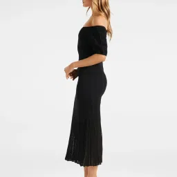 Forever New Black knit Maxi A Line Dress image 3
