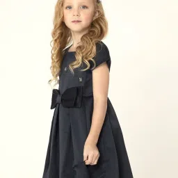 Cherry Crumble By Nitt Hyman Kids Navy Emaballished Dress image 3