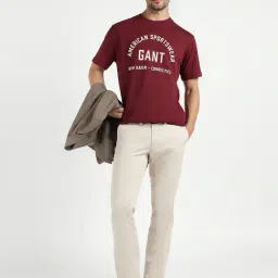 GANT Maroon Graphic Regular Fit T-Shirt image 3