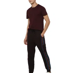 Forever 21 Bean Brown Cotton Regular Fit Printed Joggers image 5