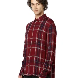 celio celio* Maroon Regular Fit Cotton Shirt image 3