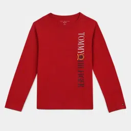 Tommy Hilfiger Red Cotton Regular Fit Printed T-Shirt-picture-17