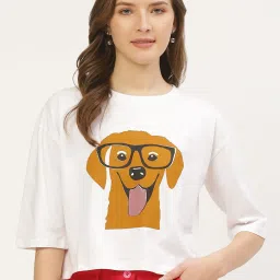 Anvi Be Yourself White Graphic Print T-Shirt image 1