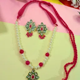 Kamule Girls Gold-Plated Meenakari Necklace-picture-18