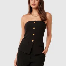 Forever New Black Solid Sleeveless Top-picture-21