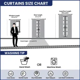 Urban Space Polyester Purple Room Darkening 7 ft Door With Tieback & Eyelets - Pack of 1 image 5