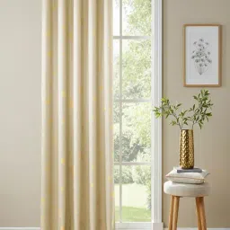 Urban Space Polyester Beige Room Darkening 8 ft Long Door With Tieback & Eyelets - Pack of 1-image-8