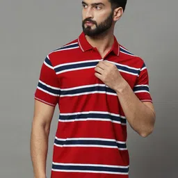 UNIBERRY Men Striped Polo Collar T-shirt-picture-34