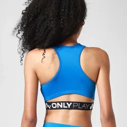 Only Blue Round Neck Printed Sports Bra image 2