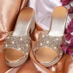 Carlton London Women's Gold Casual Sandals-picture-37