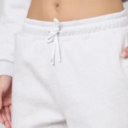 Only Off White Textured Mid Rise Joggers image 5