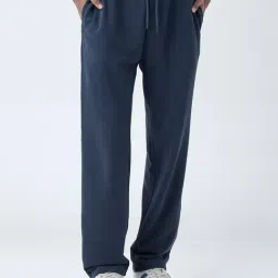 WES Casuals by Westside Teal Relaxed-Fit Cotton-Blend Track Pants-picture-28
