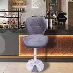 DPI Classic Ergonomic Bar Stool Chair Matte Finish Grey, ANDA-STOOL-VELVET-GREY-P1 image 2
