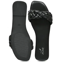 Jove Women's Black Casual Sandals image 3