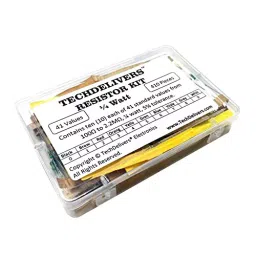 TECHDELIVERS Resistance Kit Box all 41 Value type Carbon film Resistors Kit 1/4 W (Pack of 250) image 1