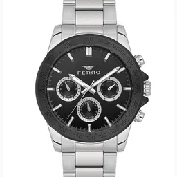 Ferro Men Brass Dial & Stainless Steel Bracelet Style Straps Analogue Watch FM11468A-J2-picture-38