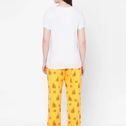 Mystere Paris White & Yellow T-Shirt With Joggers image 2