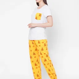 Mystere Paris White & Yellow T-Shirt With Joggers image 3