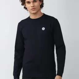 Van Heusen Flex Navy Blue Regular Fit Sweatshirt image 1