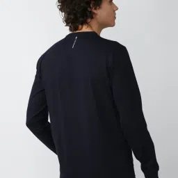 Van Heusen Flex Navy Blue Regular Fit Sweatshirt image 2