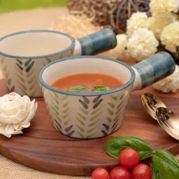 Goodhomes White Stoneware Soup Bowls - Set of 2 image 1