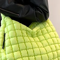 KPOP Women Solid Structured Quilted Shoulder Bag image 3
