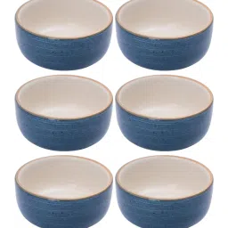 Goodhomes White Stoneware Veg Bowls - Set of 6 image 2