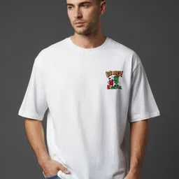 SANDPIPER Men Graphic Printed Round Neck Cotton Oversized T-shirt-picture-22