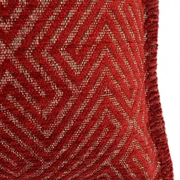 Saral Home Maroon & Beige 5 Pieces Geometric Square Cushion Covers image 3