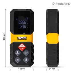 JCB Laser Distance Meter Plastic Included 2 × AAA Batteries Yellow ±3 mm Accuracy, JCB-LDM-30 image 5