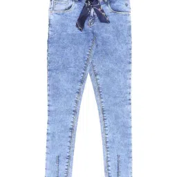 Gini & Jony Kids Sky Blue Cotton Washed Jeans-picture-22