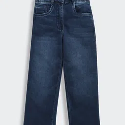 Tiny Girl Denim Mild Washed High Waist Jeans - Dark Blue-picture-27