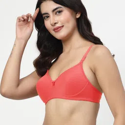 LILY Mfruomalg Pack Of 4 Full Coverage Seamless Lightly Padded T-shirt Bra image 4