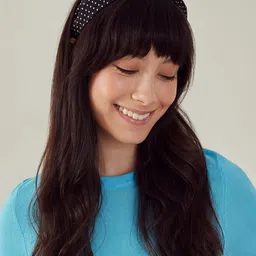Accessorize Women Polka Dot Printed Knot Headband-image-28