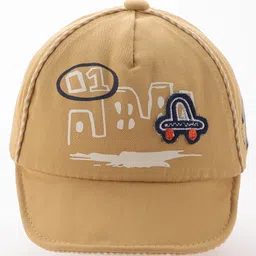 Babyhug Baseball Cap Car Design -  Beige image 2