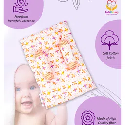 SafeChamp Lite Air Baby 4 Piece Bedding Set with Pillow And 2 Bolsters  - Orange image 3