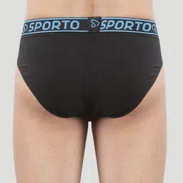 Sporto by Macho Pack Of 4 Super Combed Cotton Mid-Rise Basic Briefs image 5