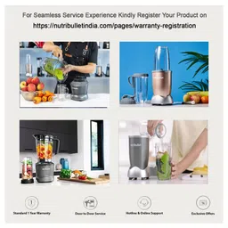 Nutribullet Pro 900W Champagne Nutribullet Pro Blender 12 Pcs Set - Gold image 5