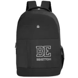 United Colors of Benetton Coppen Black Polyester Solid Backpack - 21 Ltrs-image-47