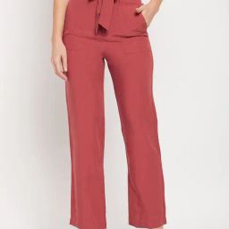 Camla Rust Regular Fit Trousers-picture-19