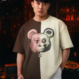 The Souled Store Multi Cotton Graphic Relaxed Fit T-Shirt-picture-46