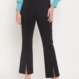 MADAME Black Regular Fit Trousers-picture-19